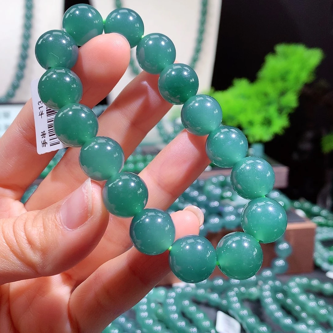 翡翠未镶嵌手链天然a货翡翠手串13mm