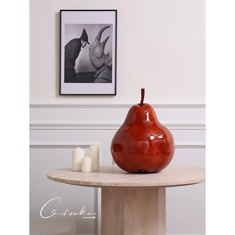 家居四时吉梨侘寂风雕塑客厅玄关桌面装饰品摆件工艺品乔迁礼