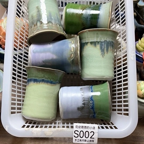 紫砂花盆002微瑕品咯口径7厘米,