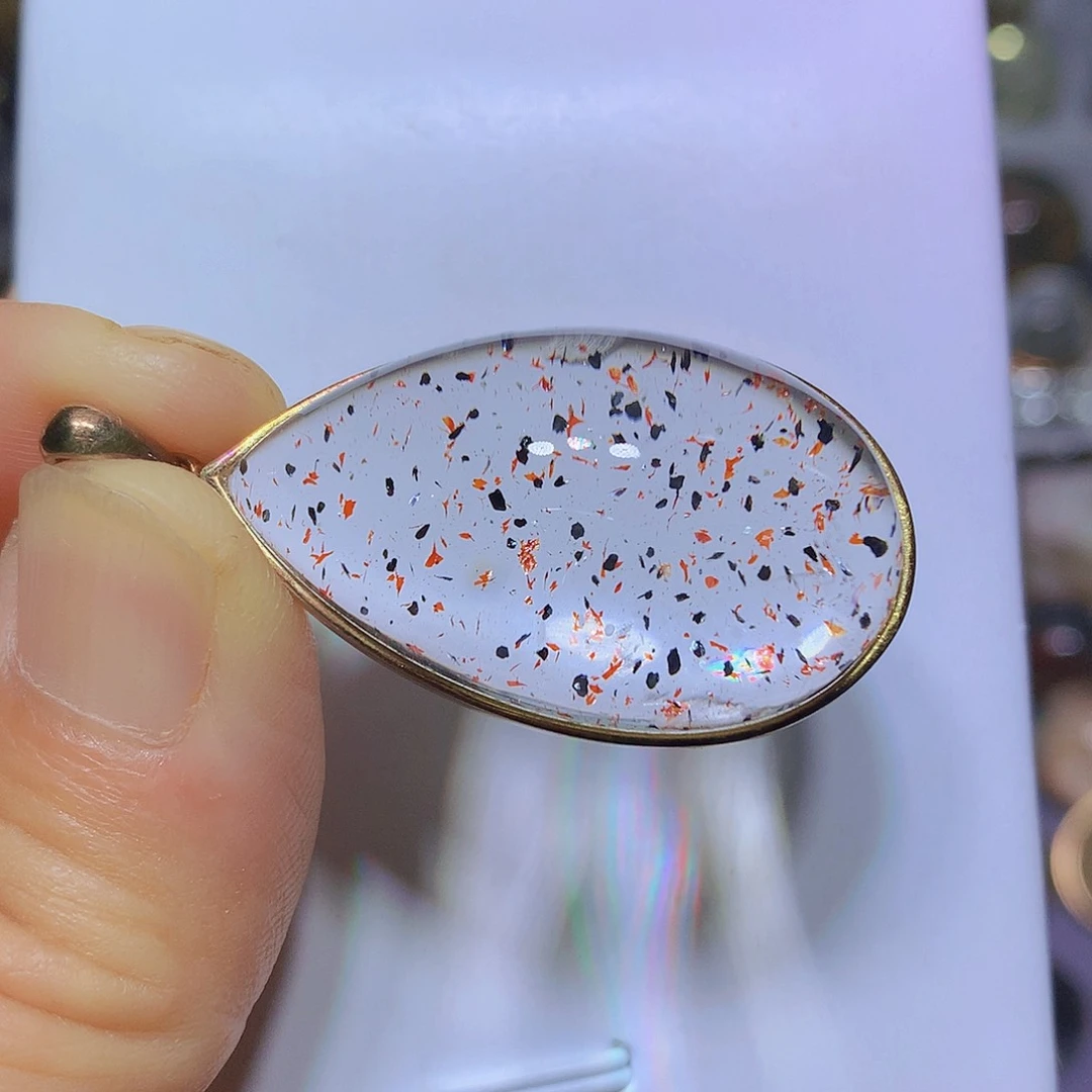 银S925镶嵌吊坠(赠链)水晶天然水晶