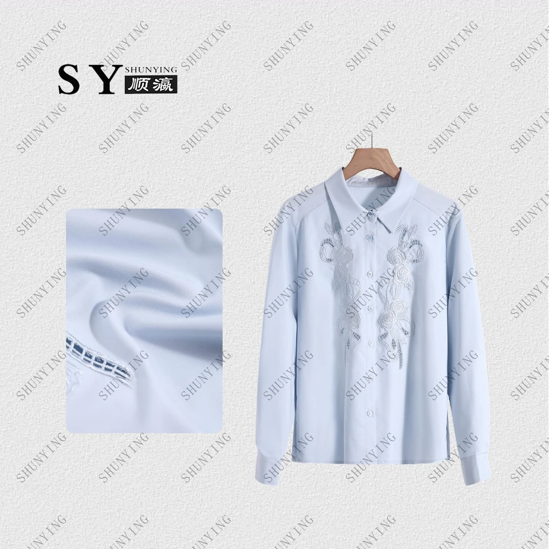 【顺瀛】秋季新款漂亮洋气独特别致法式重工刺绣衬衫SY63C6972