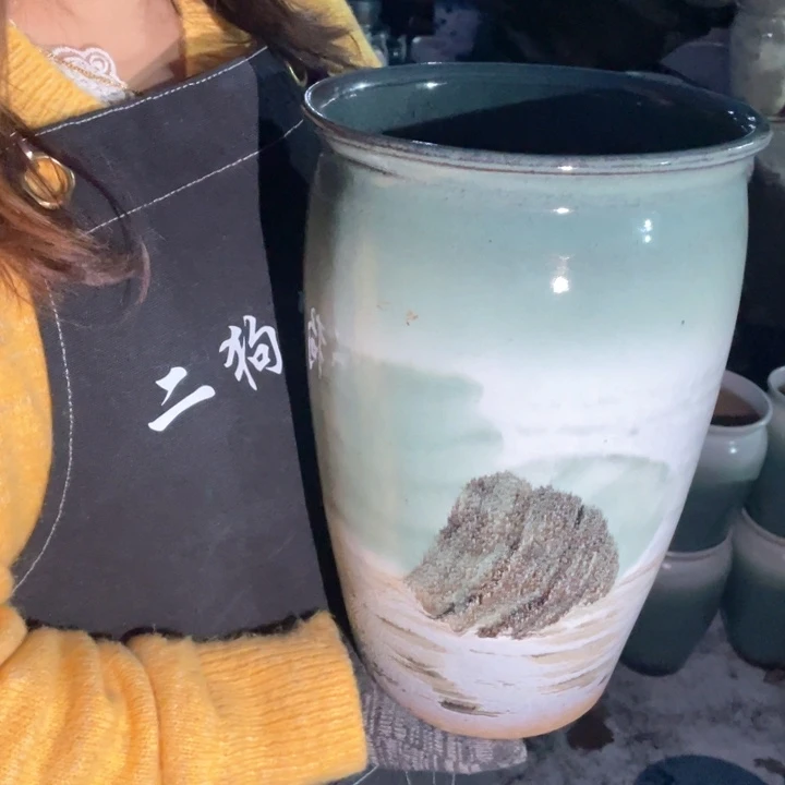 花盆紫砂口20高31瑕疵瑕疵