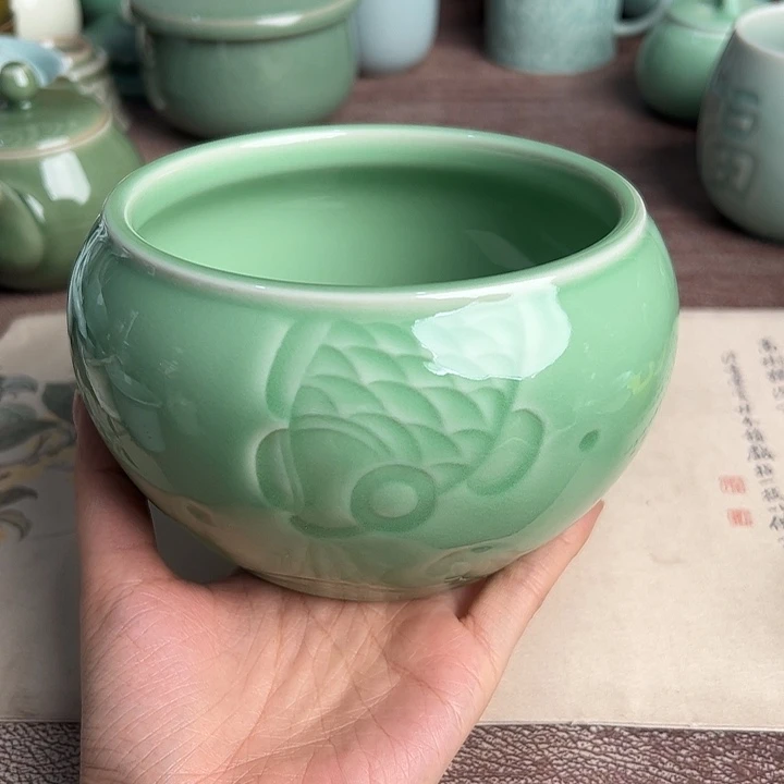 龙泉云间青瓷小米茶器