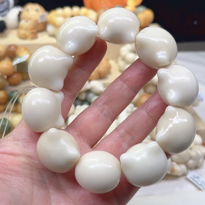 菩提根/象牙果手串象牙果猫头全品2-3-50
