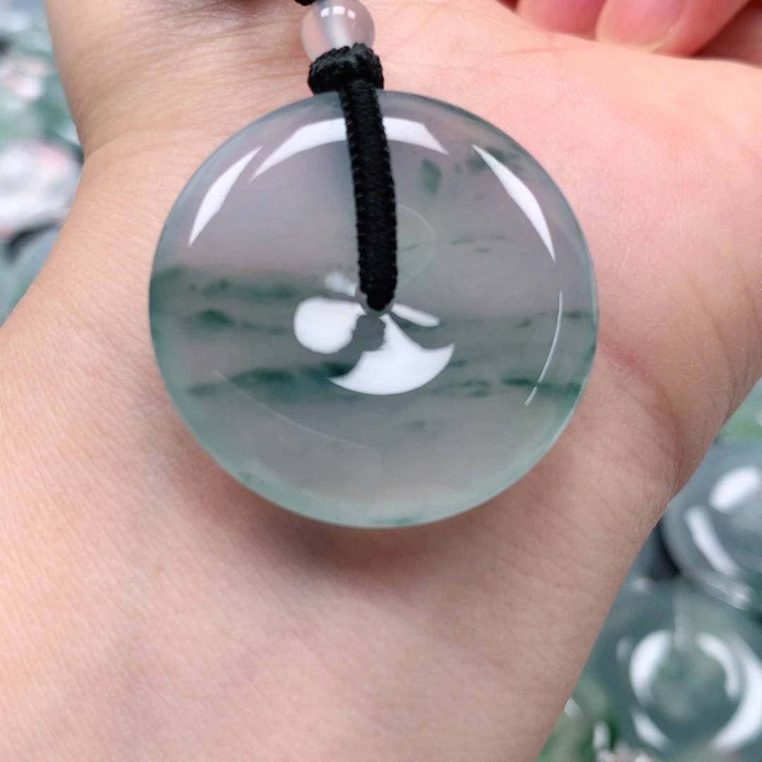 颈饰未镶嵌翡翠天然翡翠