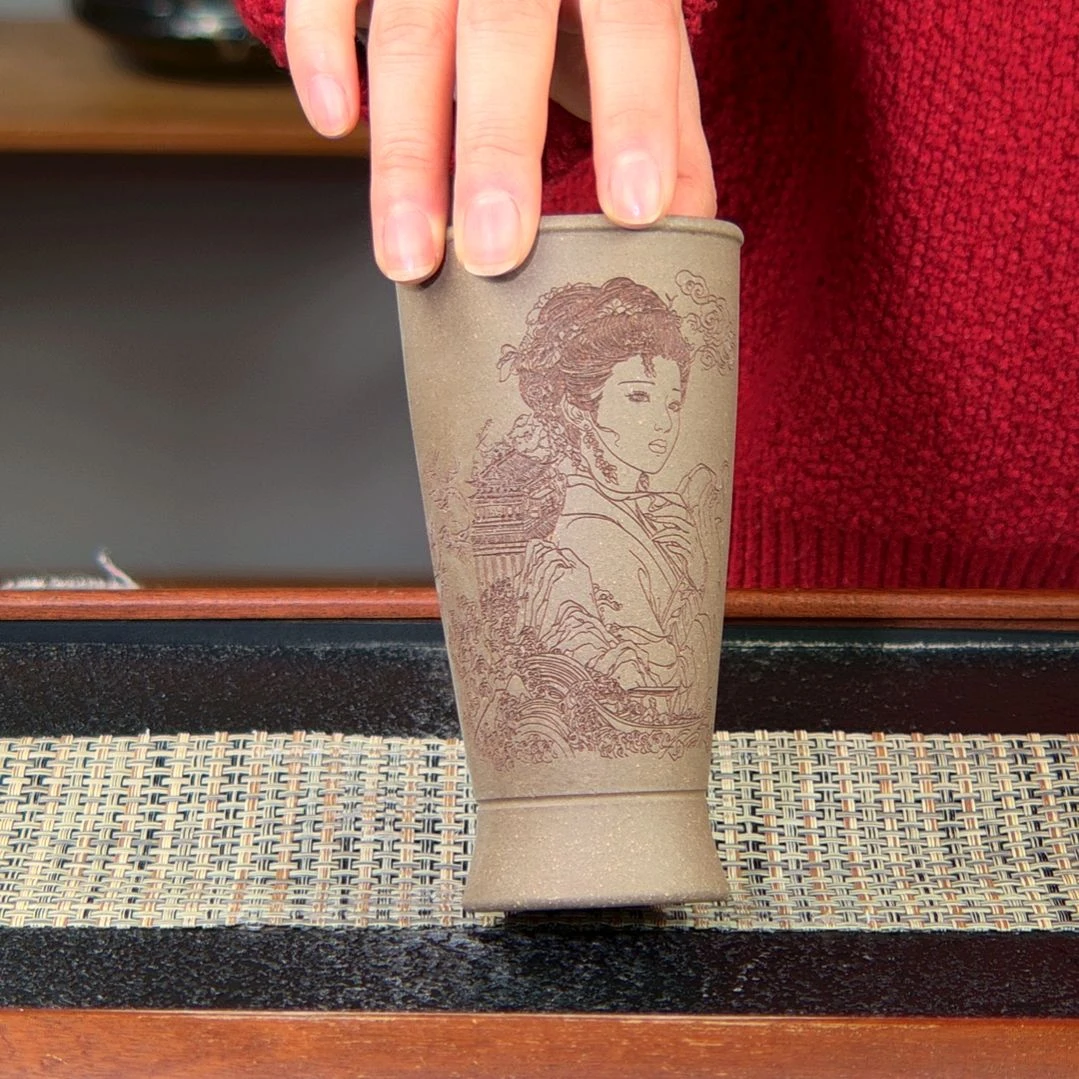 【闪购商品】绿泥茶杯高货放漏