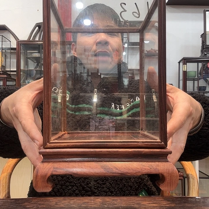 红酸枝木类红酸枝巴里黄檀玻璃罩163