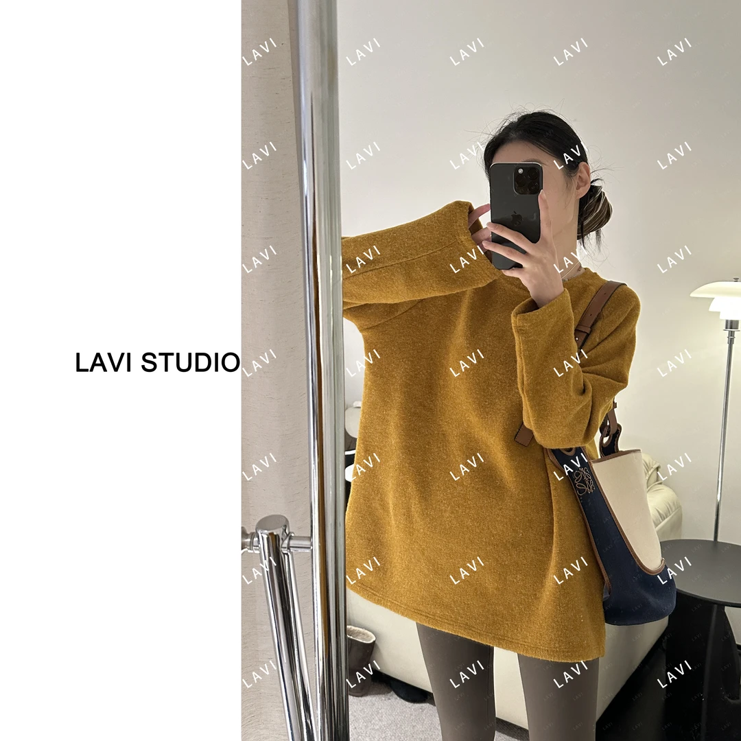 【现货】精灵的南瓜车 休闲圆领宽松打底（会起球） 91980