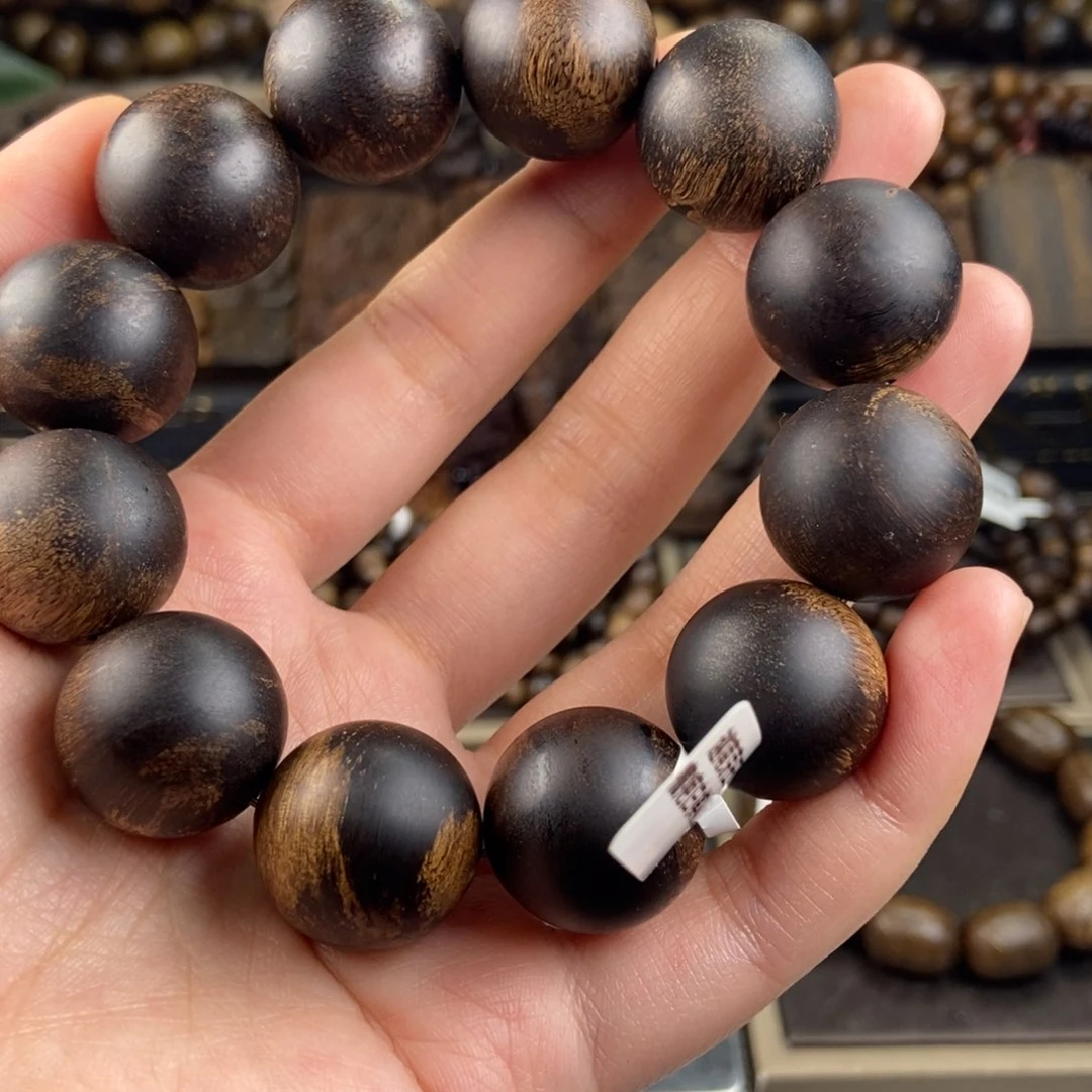 手串沉香木罗****部越南芽庄白棋楠留疤