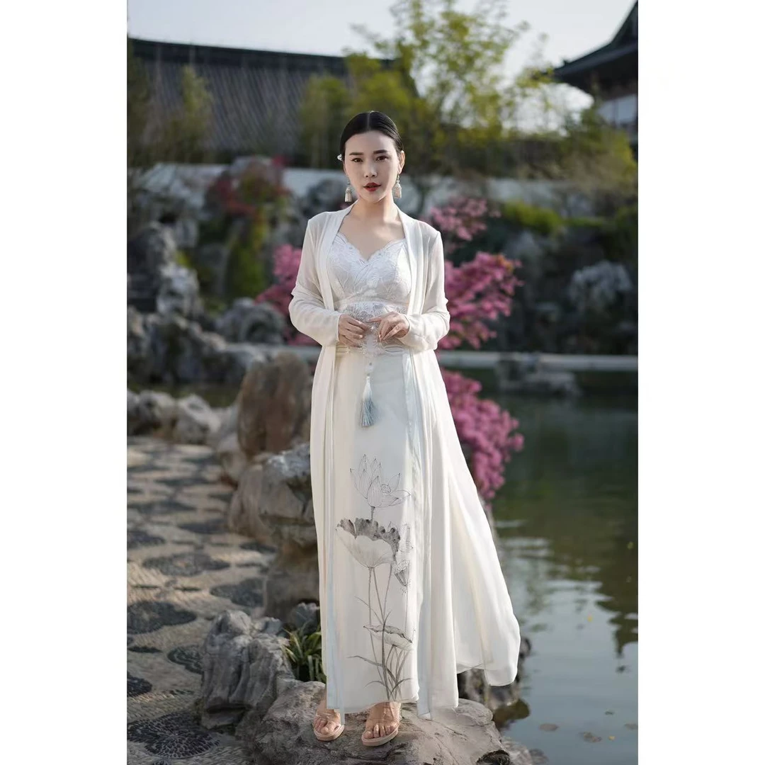 春黛｜半身裙新中式国风设计师款高定手绘气质显瘦夏季半身裙 加棉