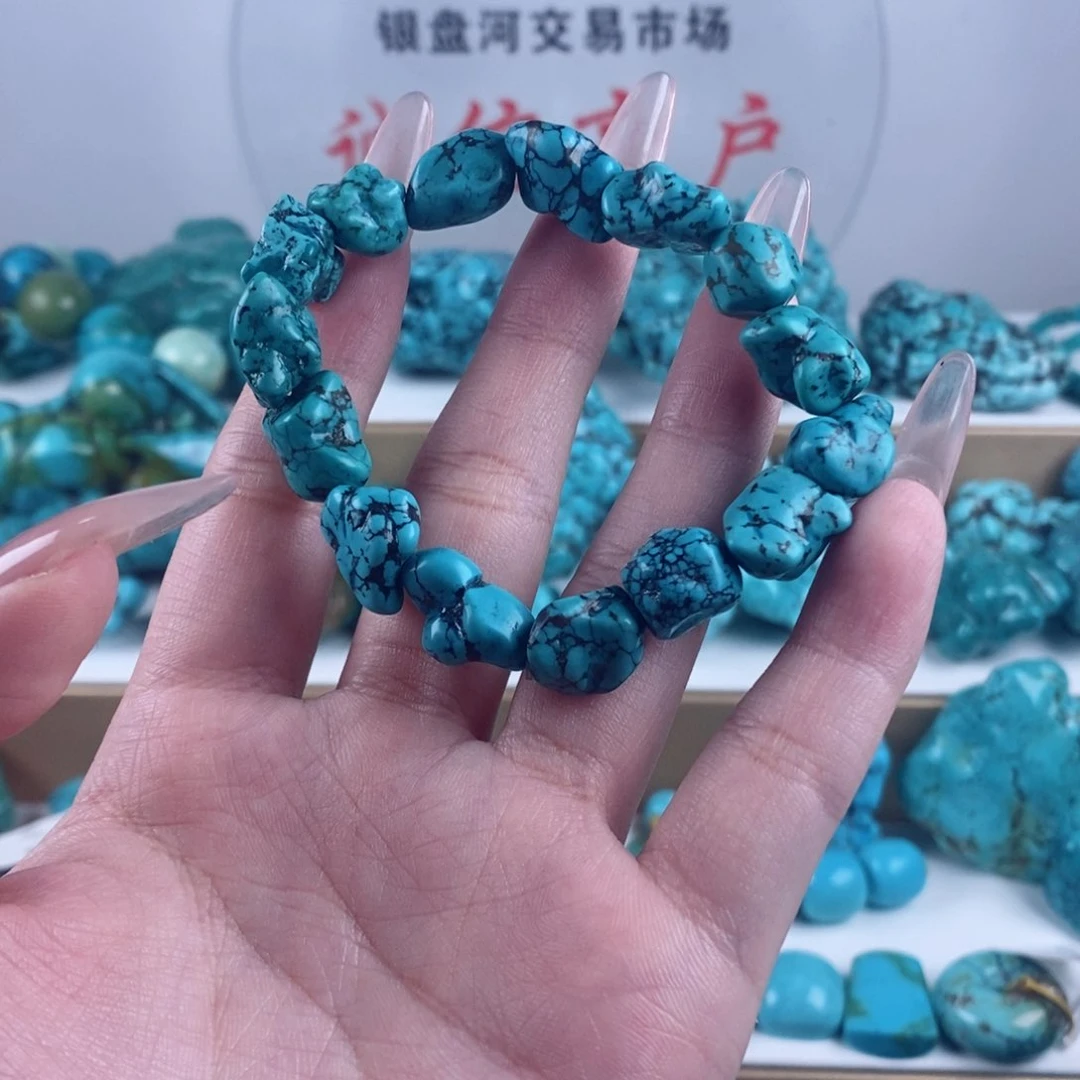 高瓷蓝精品随型手串