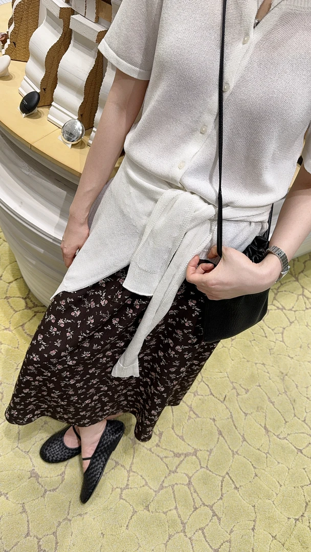 072 & RICE【粉茶花】夏季休闲橡筋腰半身裙 Z-32S085