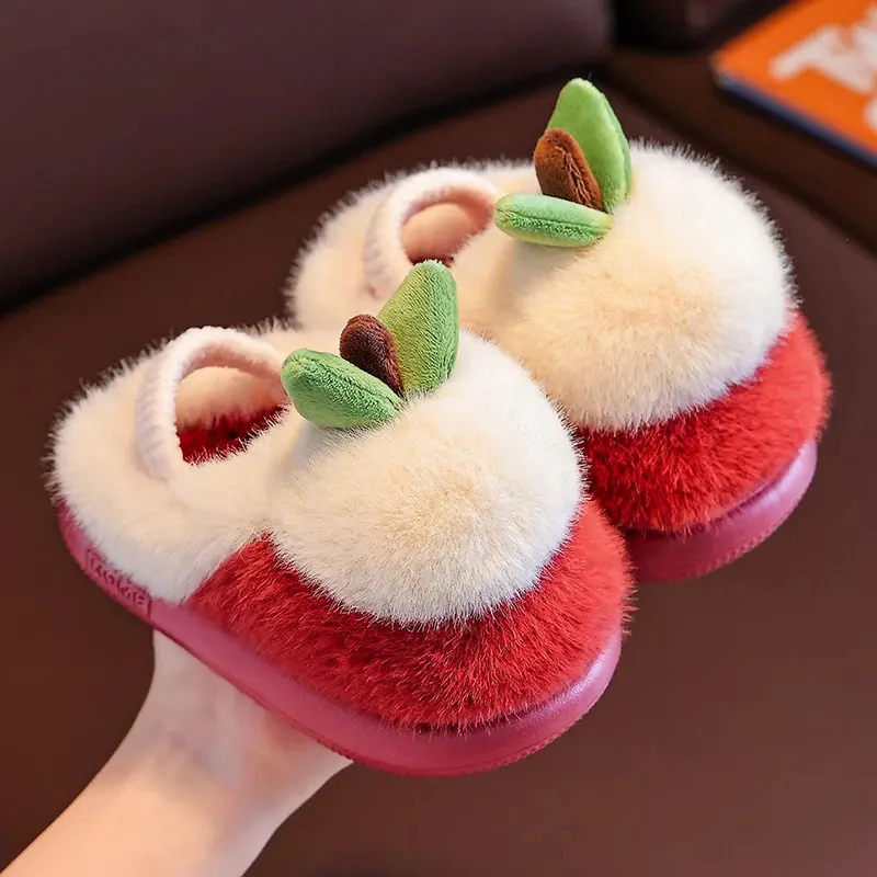 儿童棉拖鞋2025新款秋冬季女童室内居家1-3岁2男童宝宝毛毛拖鞋女