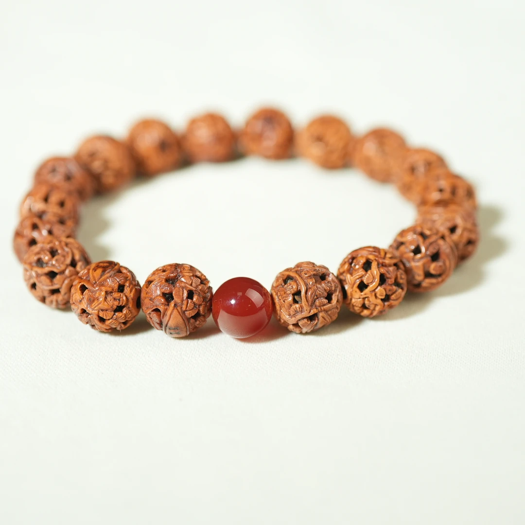 十九世纪核雕人物念珠【古珠精选】AHD250102009