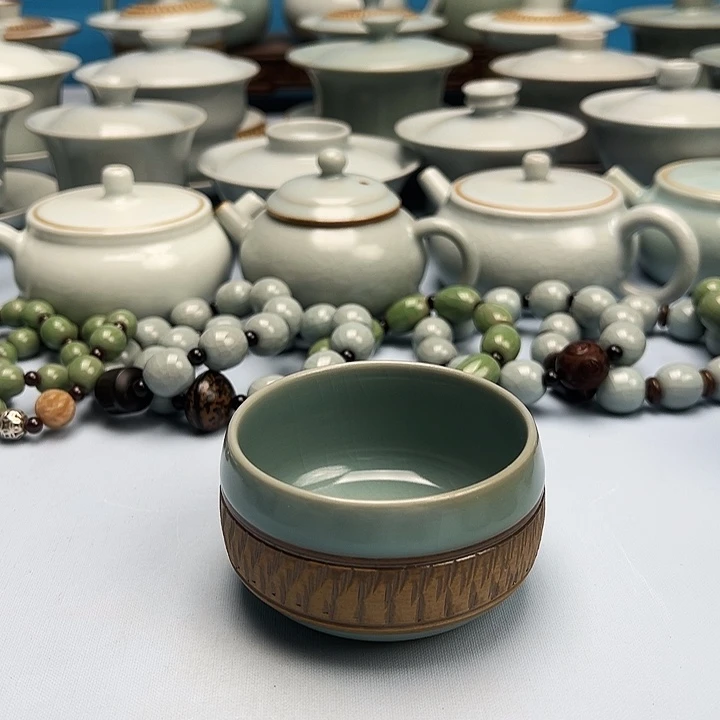 杯二级品仿古釉重工禅定杯原矿原釉原产地