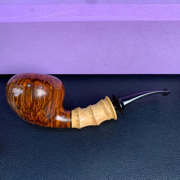 王师傅(玥杺)石楠木手工烟斗竹节苹果烟斗