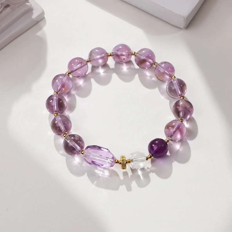 「紫愿」事业/学业/智慧 天然紫水晶设计款手串