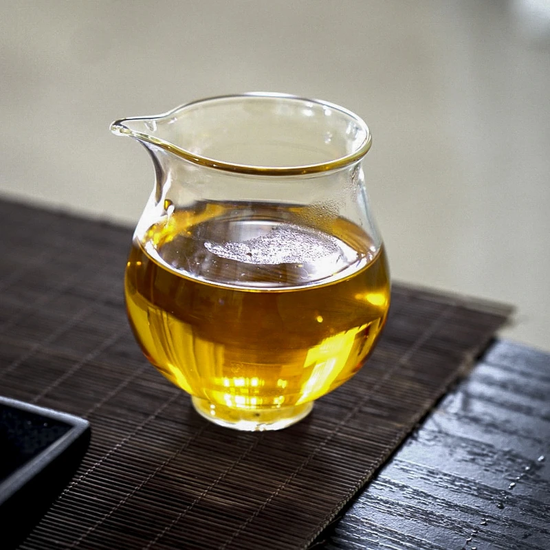 企鹅玻璃公道杯耐热无铅高硼硅茶海加厚日式分茶器茶道