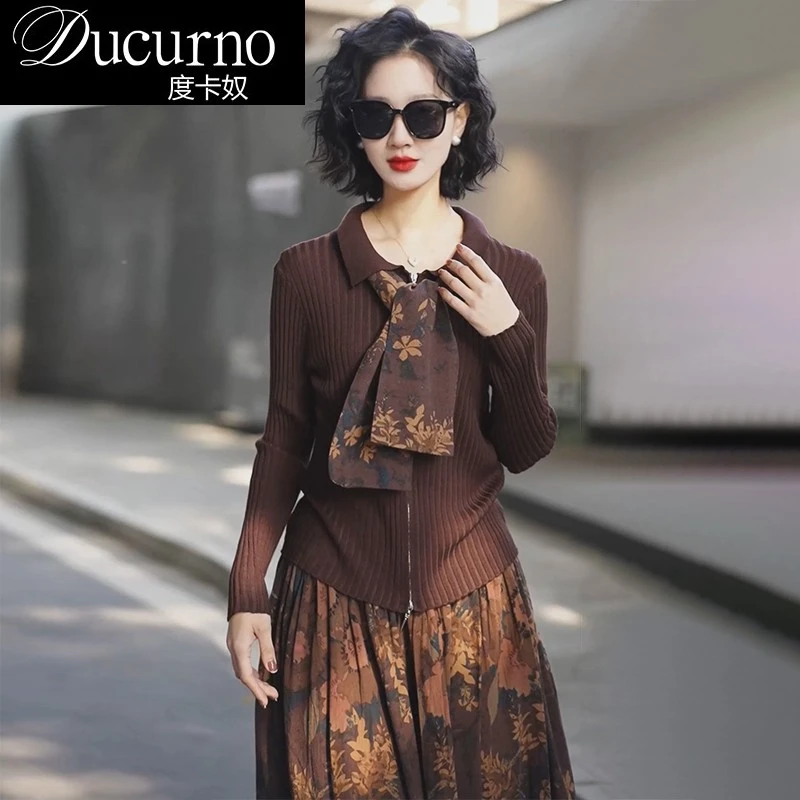 棉麻印花半身裙女2025早秋新款松紧腰穿搭显瘦A字裙中长裙