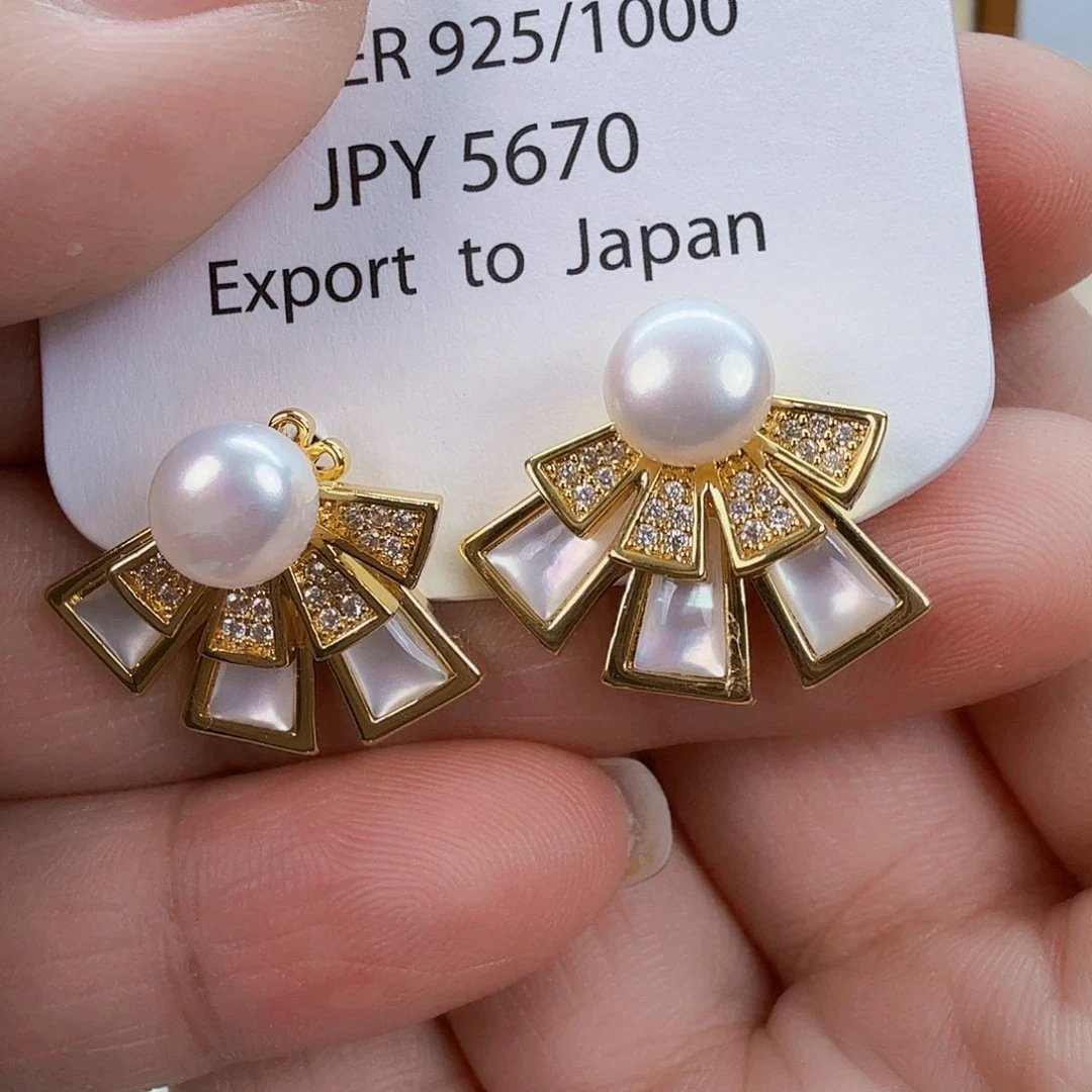 淡水珍珠未镶嵌耳饰