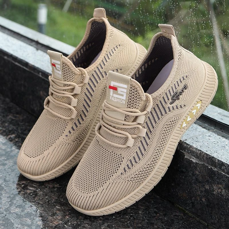 潮流男鞋春夏季网面透气一脚蹬休闲运动鞋轻便防滑跑步鞋