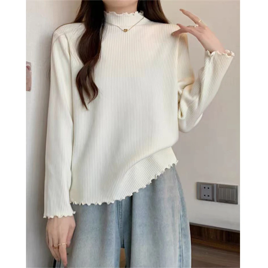 富源秋冬新款女装休闲大码长袖打底保暖针织衫毛衣上衣FY8701