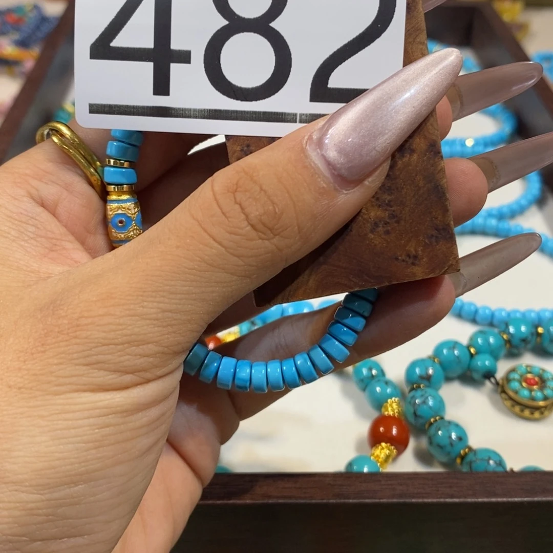 幸***货木圆珠圆雕手工串482