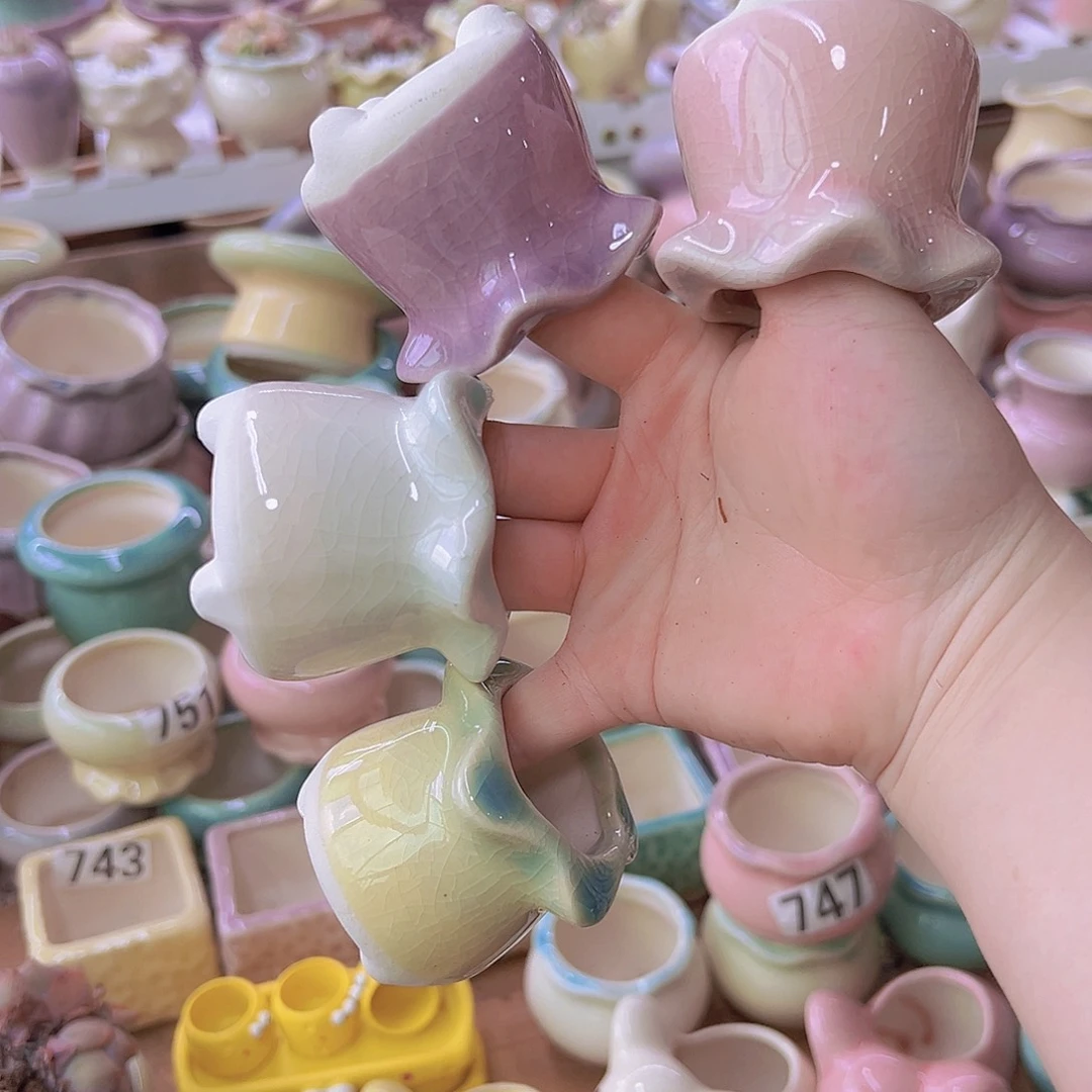 陶瓷花盆当场满12包邮