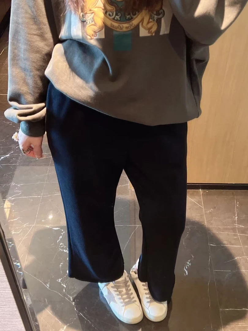 xxxwxz王希之  秋季款黑色九分卫裤#z2489