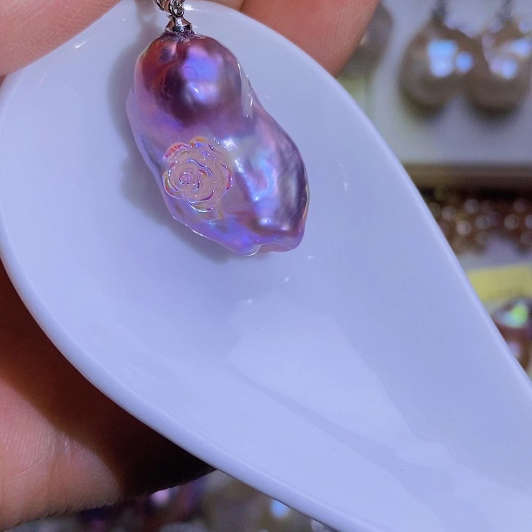 淡水珍珠银S925镶嵌淡水珍珠