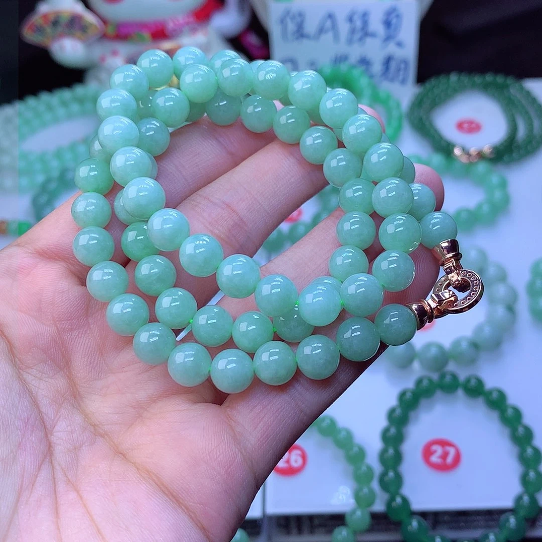 翡翠毛衣链未镶嵌B***姐