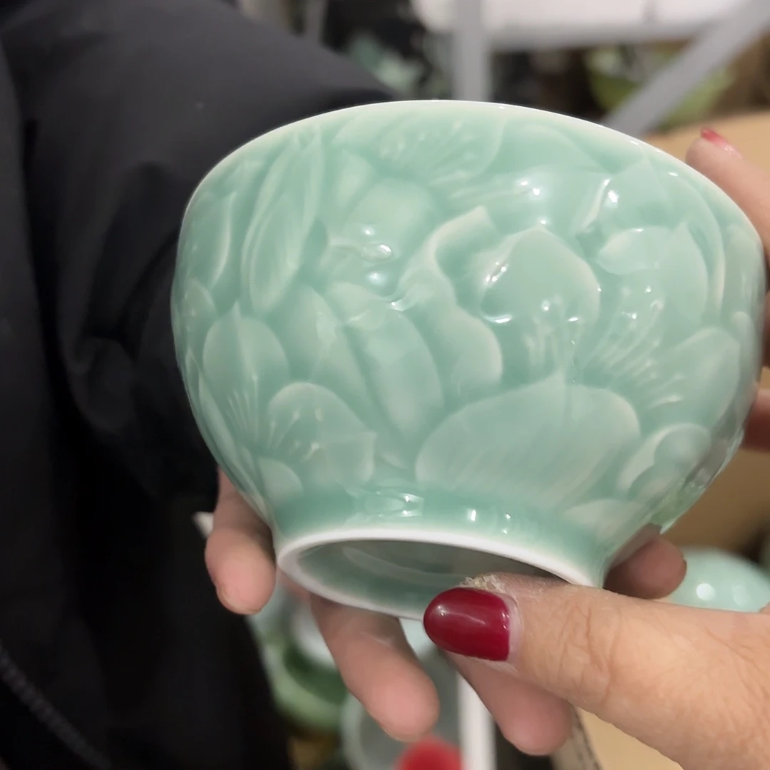 龙泉云间青瓷小米茶器