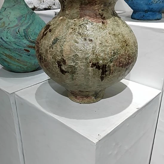 瓷片景德镇陶瓷手工花瓶高31口12肚30