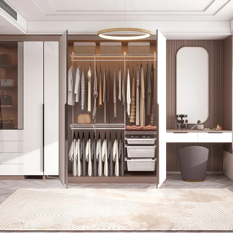 福倍斯1.5米步入式环保卧室家用置物架定制结实耐用开放式衣帽间