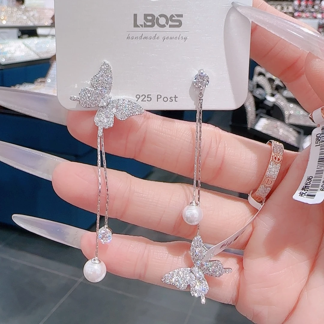 锆石铜合金925银耳环