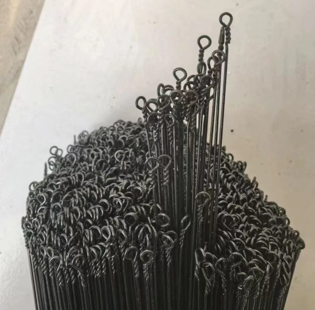 碳素直条钢丝成品带麻花结的五金钢丝加工件