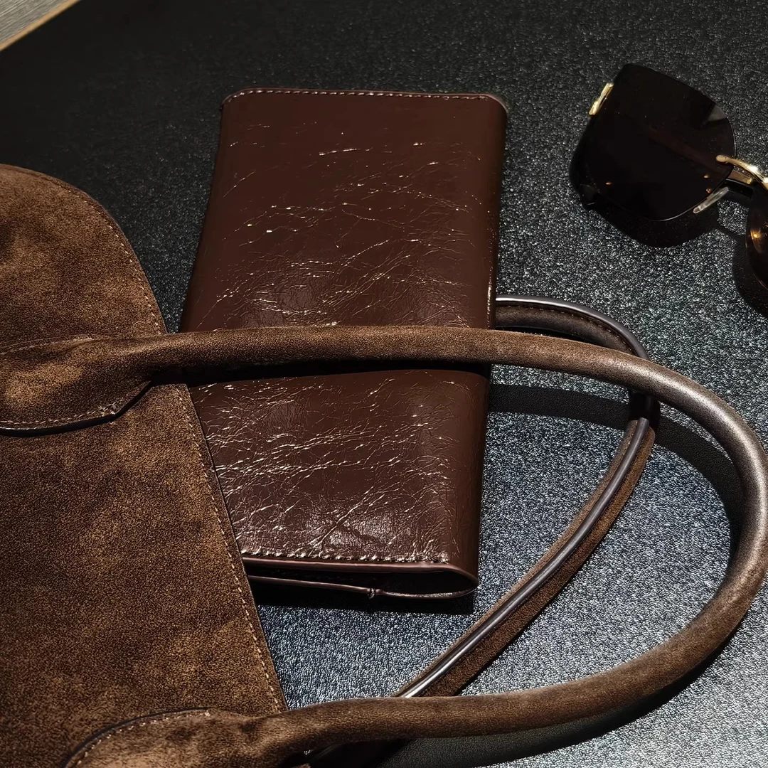 美洋MEIYANG 大肚零钱包 复古油蜡皮革_简约轻便方形手拿皮夹子