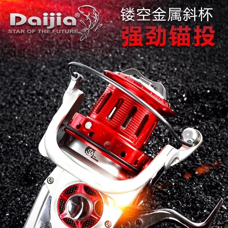 戴家泰森远投轮茅鱼轮全金属高配置纺车轮浅线杯无间隙8000型号