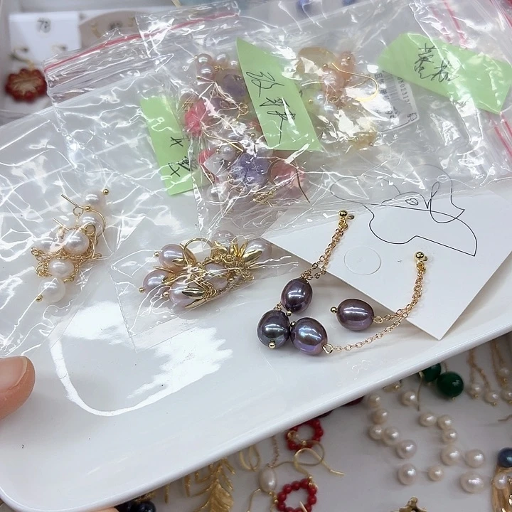 淡水珍珠发饰银S925镶嵌