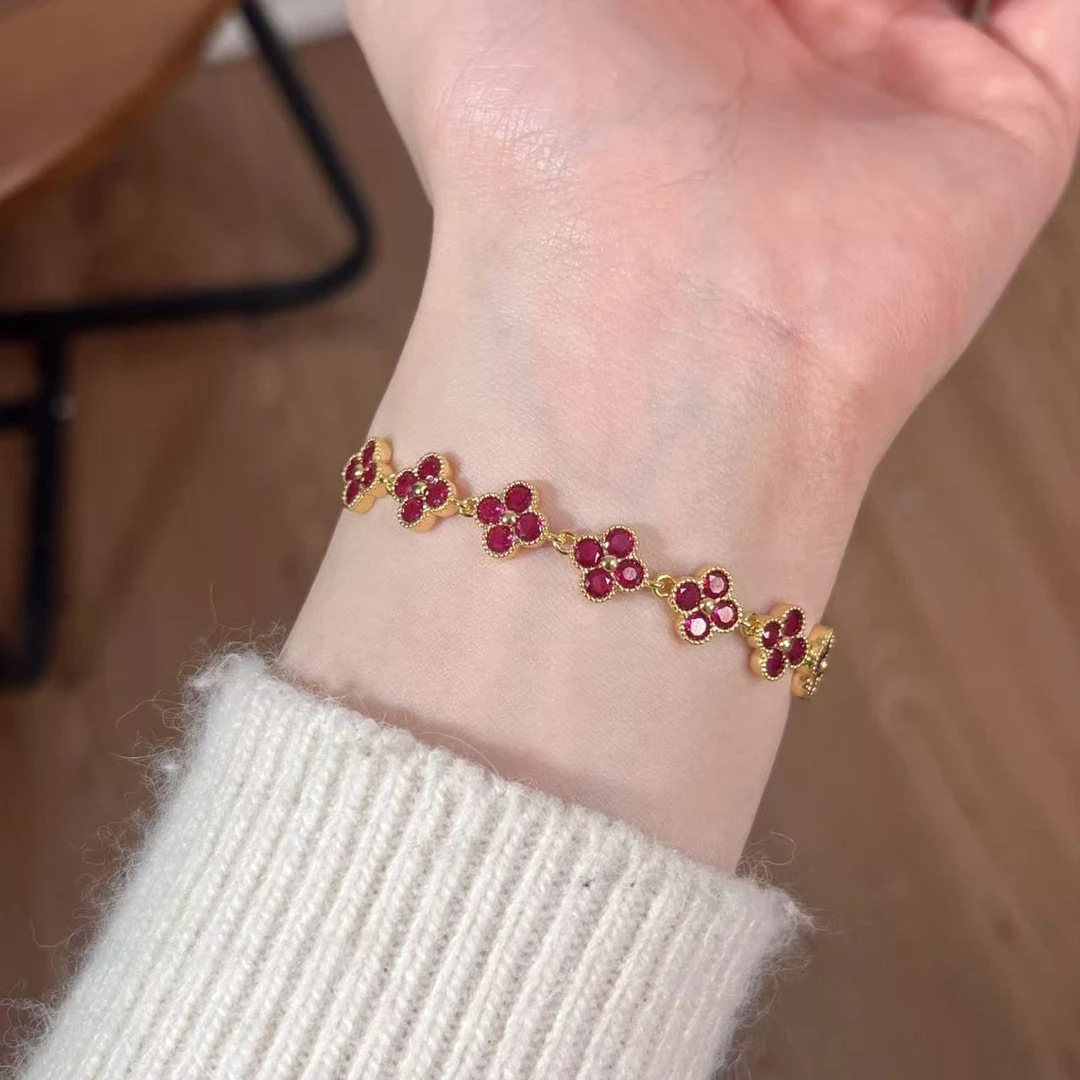 铜合金合成锆石手链 CC9291 高定系列 手链 14+5CM