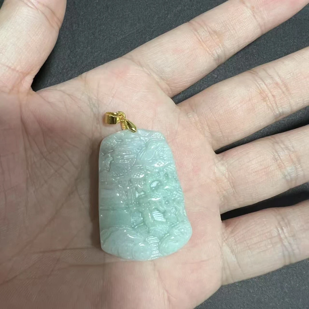 高端奢饰精美翡翠山水吊坠 C294多样性发一0