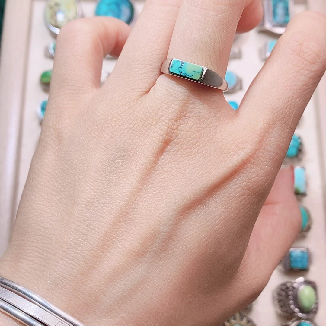 绿松石银S925镶嵌颈饰