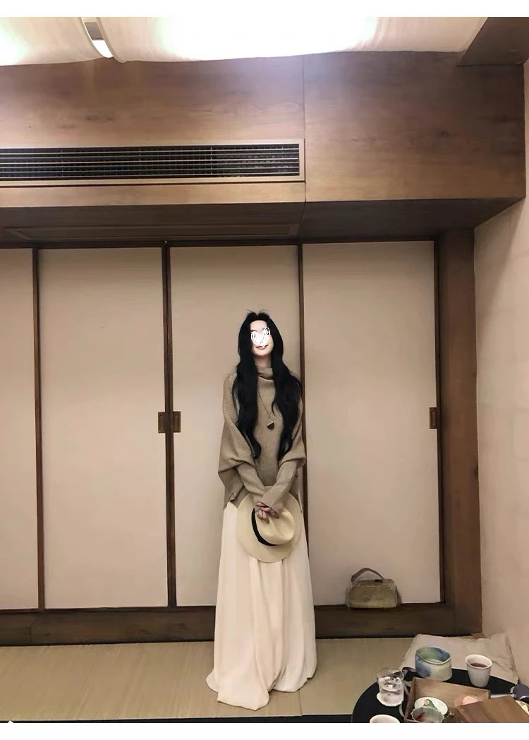 慵懒高级感长袖毛衣