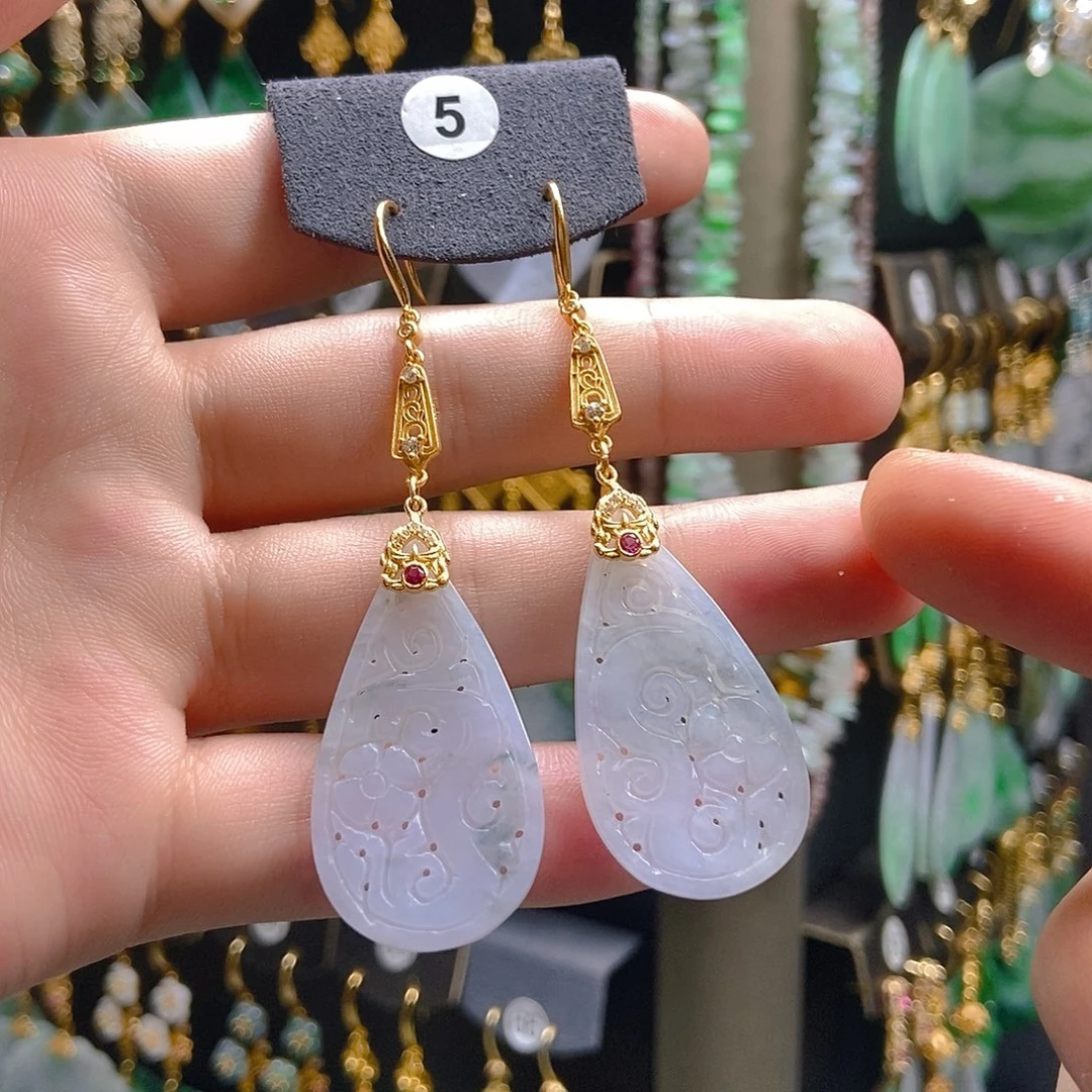 翡翠未镶嵌耳饰翡翠