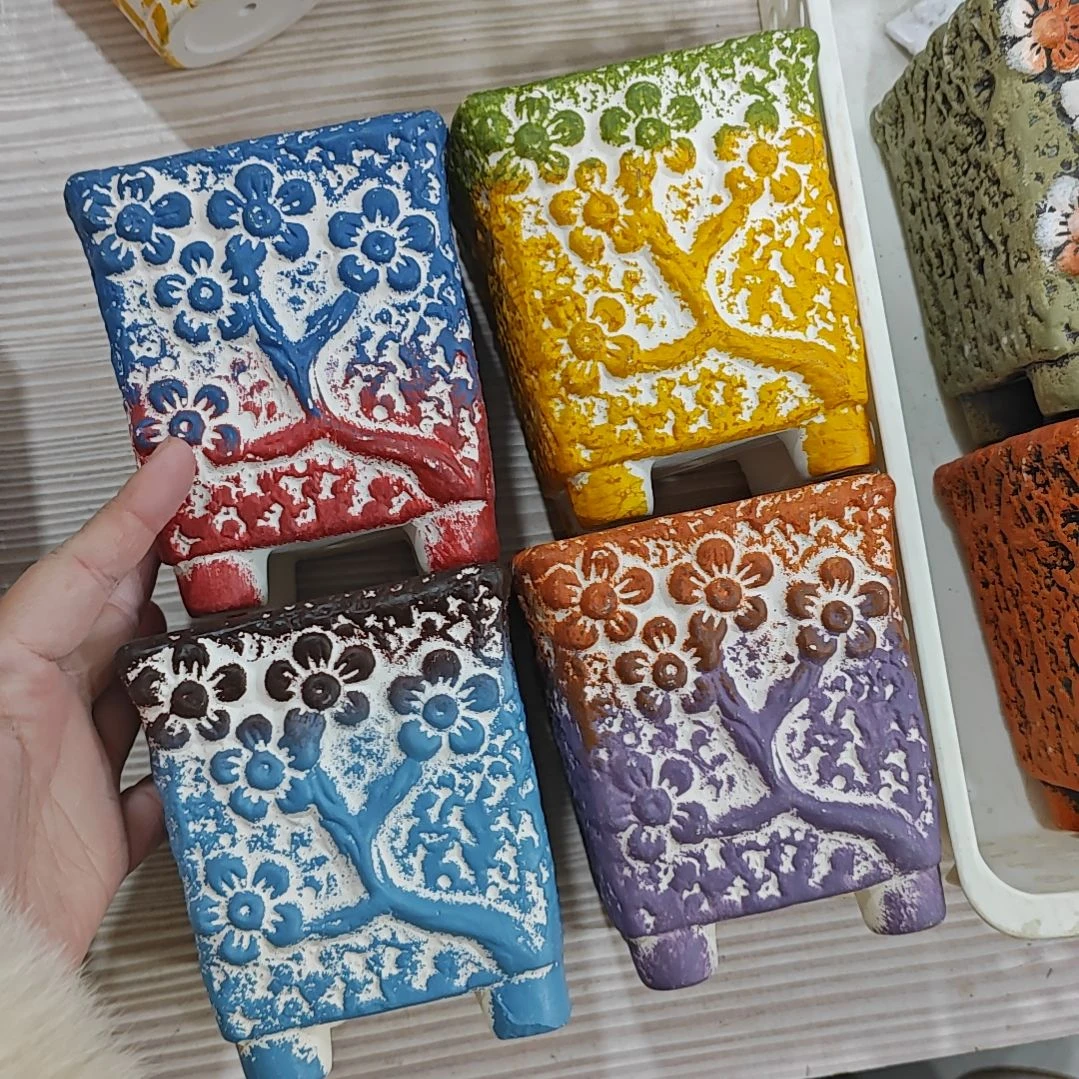 红陶吸水透气的白陶花盆凑满12发货