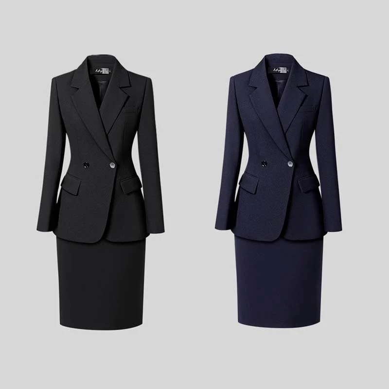 2025【西裙套装】秋冬新款教资面试职业西装西服商务经理美业轻奢