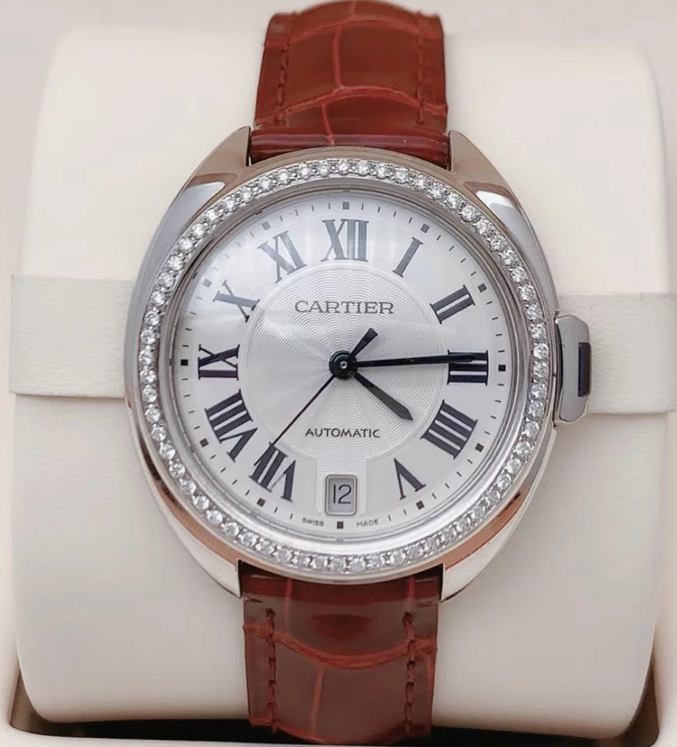 95新 Cartier/卡地亚 66099/自动机械女表/31盘/后钻/带扣后配