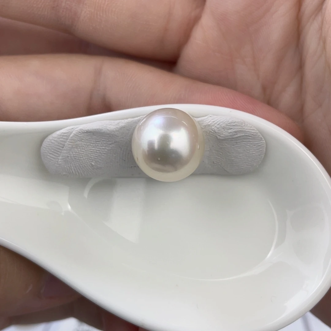 未镶嵌海水珍珠澳白单珠特价13.9mm