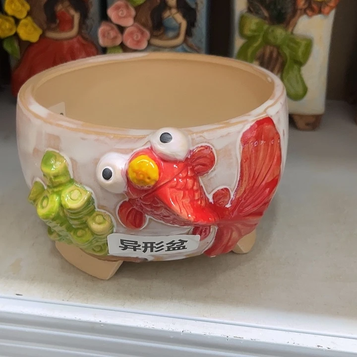 粗陶材质多肉花盆