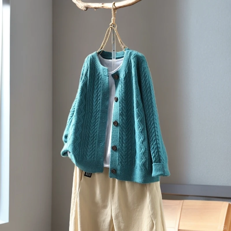宽松洋气外套减龄毛衣开衫2025秋冬新款女装针织衫爆款漂亮上衣